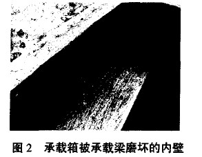 圖2 承載箱被承載梁磨壞的內(nèi)壁