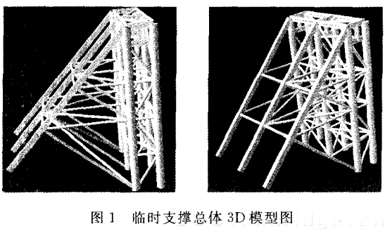 臨時(shí)支撐總體3D模型圖