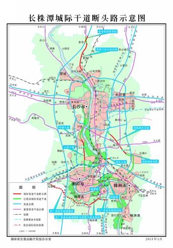 (長株潭城際干道斷頭路示意圖。市交通局供圖，點擊圖片查看大圖)